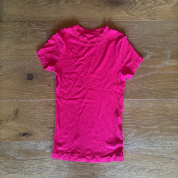 Pink Ribbed Tee - Picture 1 of 4